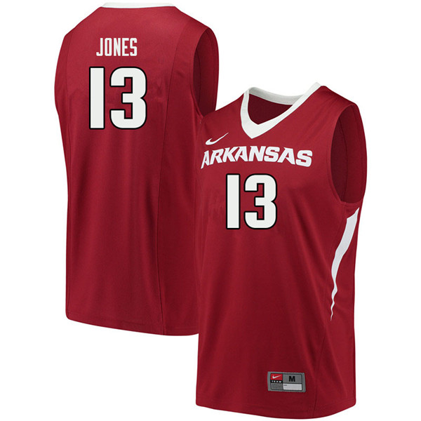 Men #13 Mason Jones Arkansas Razorbacks College Basketball Jerseys Sale-Cardinal